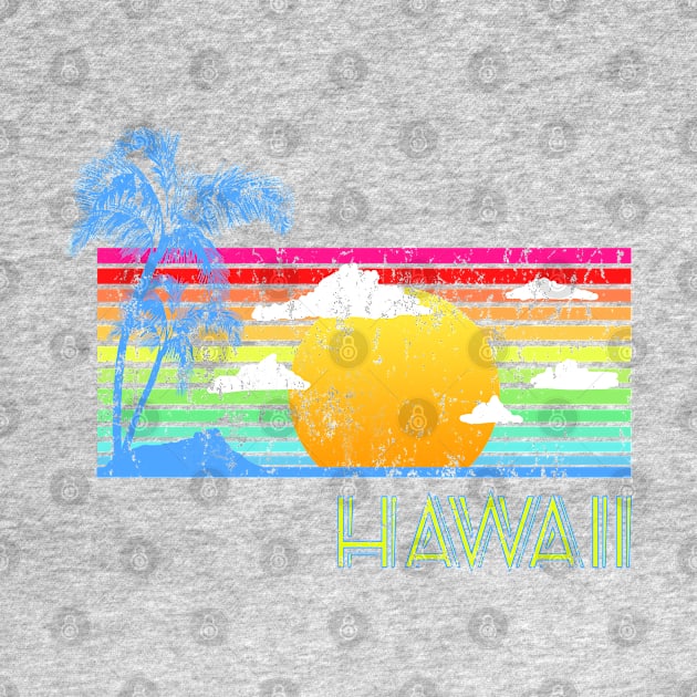 Retro Beach Hawaii Islands by macdonaldcreativestudios